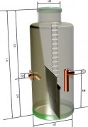 Жироуловитель вертикальный Eco Wasser 36,0 - 2400 (10 литр/сек.)